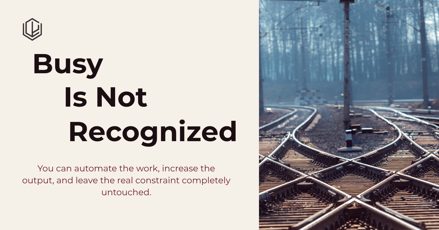 Effort aimed at a small visible task while the larger real constraint sits unaddressed