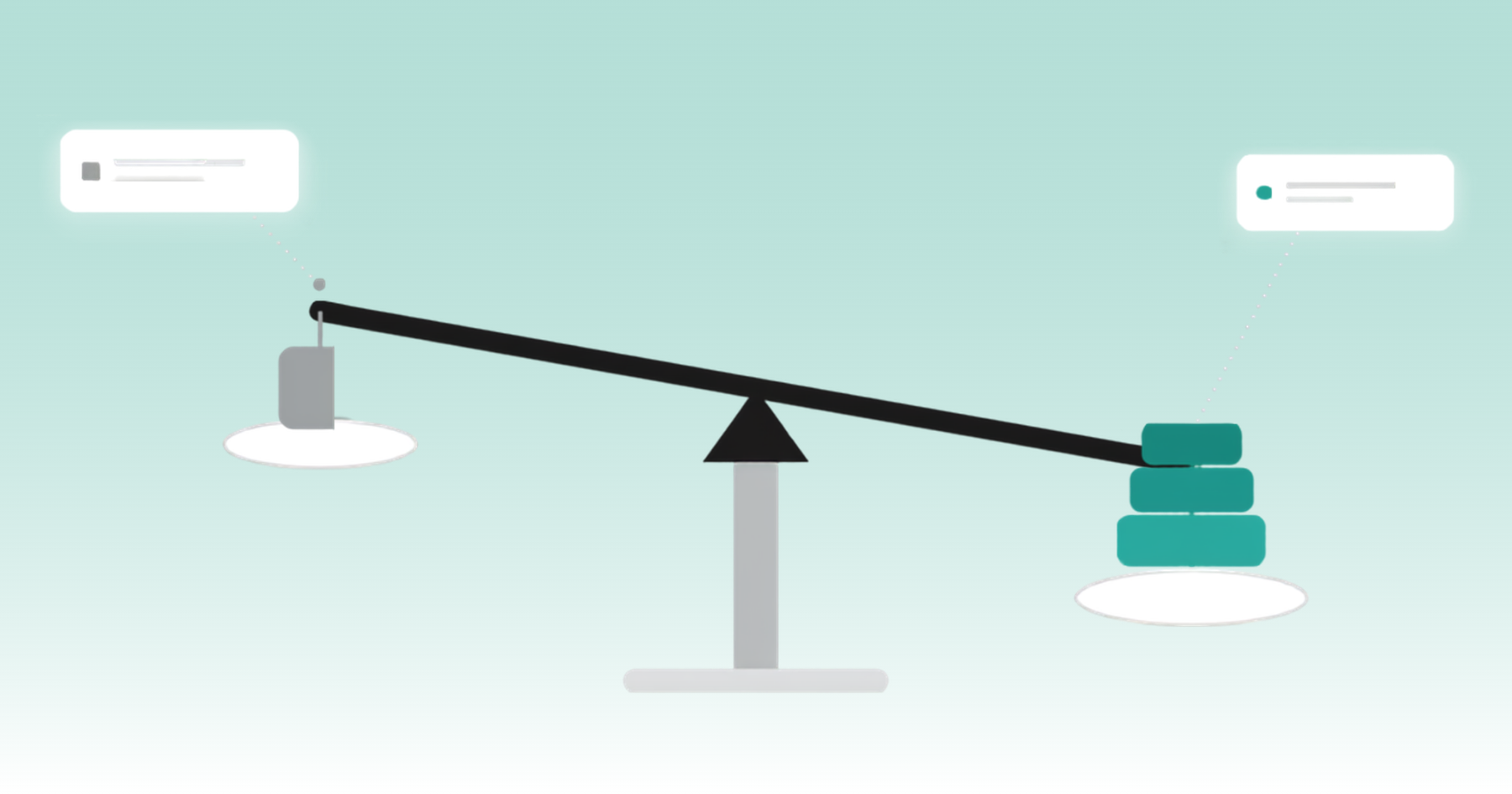 A rising scale of stakes where a claim on its own balances at the low end, and only a claim backed by the weight of proof balances at the high end